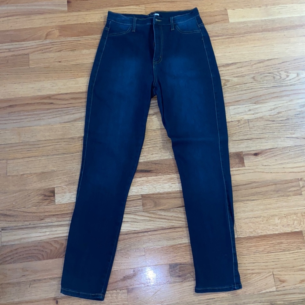 Super high waisted skinny jeans